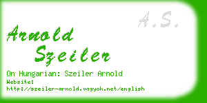 arnold szeiler business card
